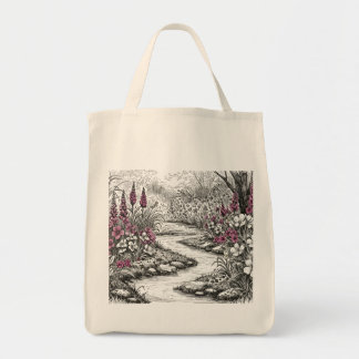 Natural Cotton Twill Grocery Tote Bag