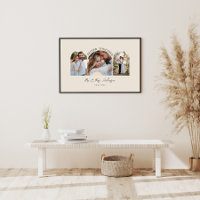 Natural cream arch multi photo wedding gift decor