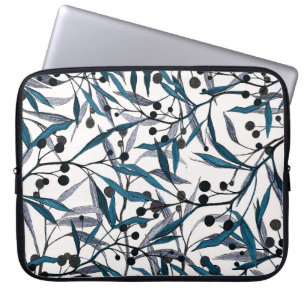Natural Curves Floral Hand Drawn Laptop Sleeve