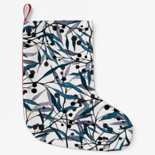 Natural Curves Floral Hand Drawn Small Christmas Stocking
