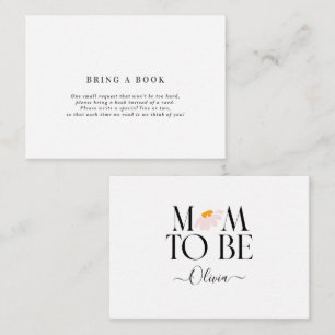 natural daisy floral baby shower bring a book note card