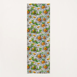 Natural Daisy Flower Floral Cottagecore  Yoga Mat