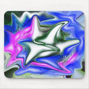 Natural diamond ice and snow mouse mat