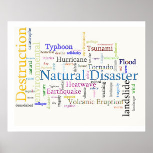 Natural Disaster Related Text Poster