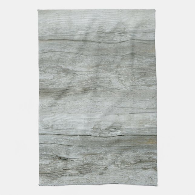 Natural Driftwood Background Tea Towel (Vertical)