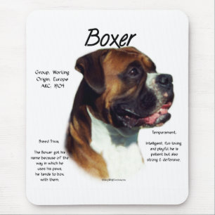 Natural Ear Boxer Meet the Breed Mouse Mat