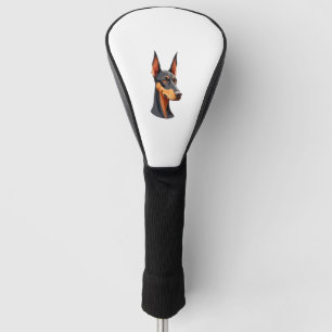 Natural Ear Doberman   Golf Head Cover