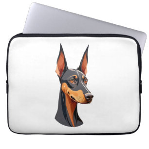 Natural Ear Doberman Laptop Sleeve