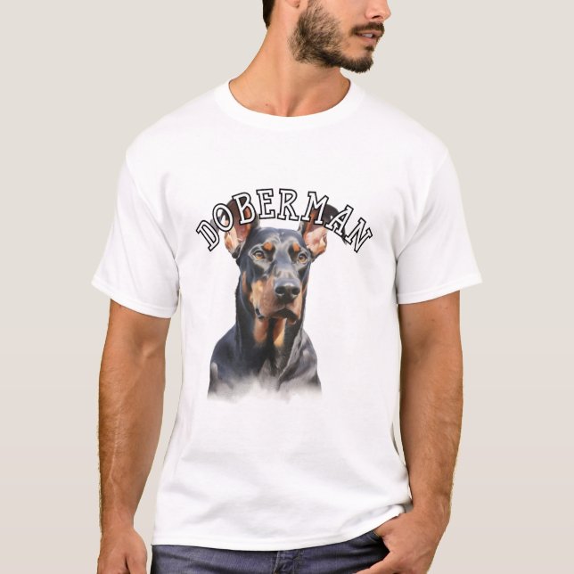 natural ear Doberman T-Shirt (Front)