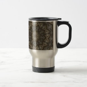 Natural Earth Tones Mandala Pattern Travel Mug