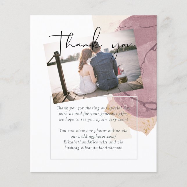 Natural Earthen Tones Abstract Wedding (Front)