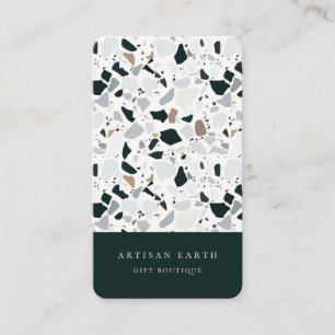 Natural Earthy Terrazzo Pattern Business Card