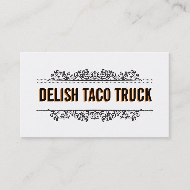Natural Elements | Food Truck Business Card (Front)