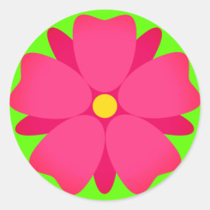 Natural Emoji Flower Classic Round Sticker