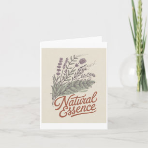 Natural Essence Vintage Botanical Wildflower Card