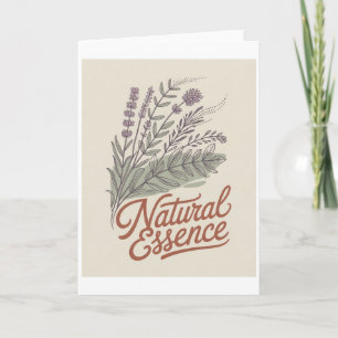 Natural Essence Vintage Botanical Wildflower Card