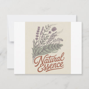 Natural Essence Vintage Botanical Wildflower Holiday Card