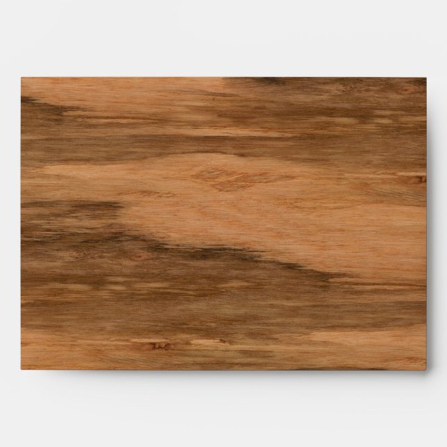 Natural Eucalyptus Wood Grain Look Envelope (Front)