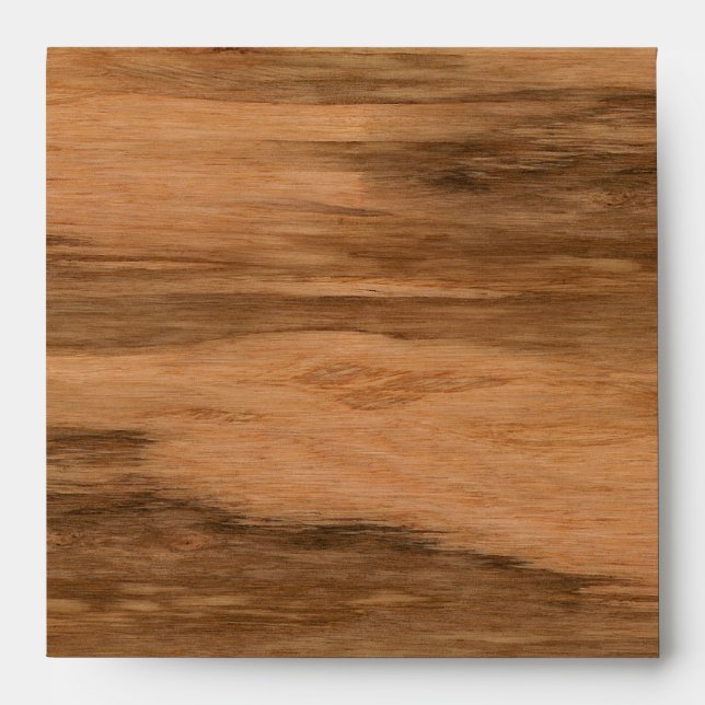 Natural Eucalyptus Wood Grain Look Envelopes (Front)