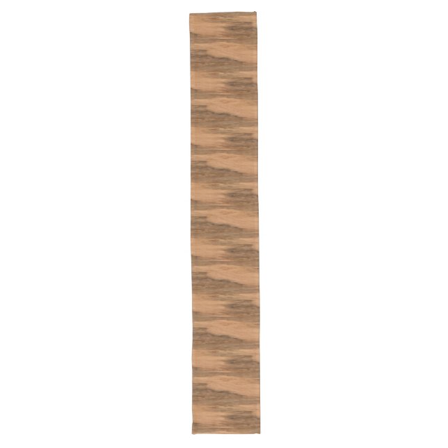 Natural Eucalyptus Wood Grain Look Long Table Runner (Front)