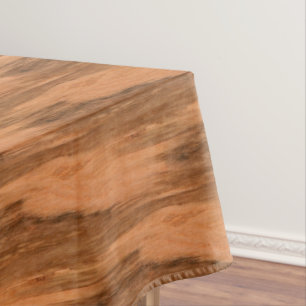 Natural Eucalyptus Wood Grain Look Tablecloth