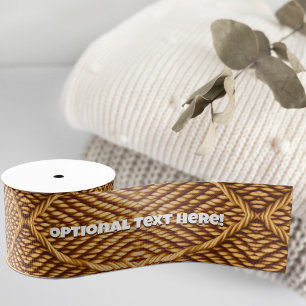 Natural Fibre Twine Jute Style - Optional Words on Grosgrain Ribbon