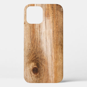 Natural fir wood: textured surface iPhone 12 case