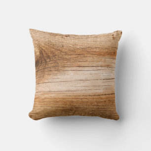 Natural fir wood: textured surface cushion