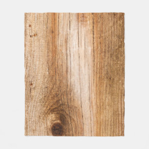Natural fir wood: textured surface fleece blanket