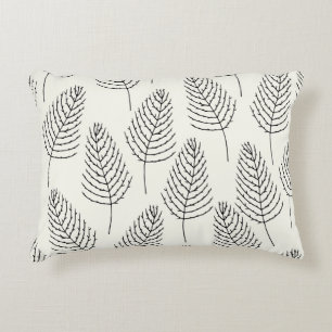 Natural Floral: Abstract White Vintage Decorative Cushion