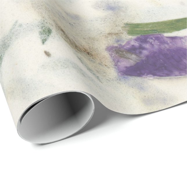 Natural Floral Grunge Shabby Earth Grass Mulberry Wrapping Paper (Roll Corner)