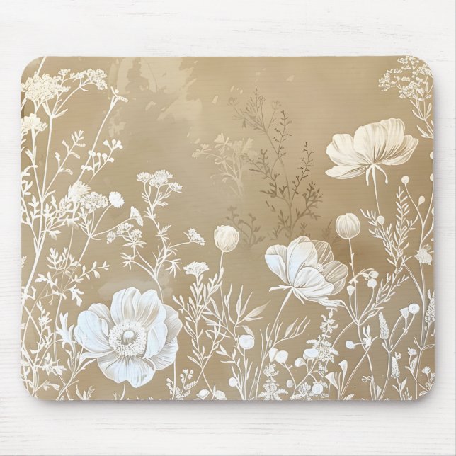Natural Floral  Mouse Mat (Front)