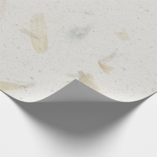 Natural Floral Petals Ivory Creamy Herbs Mulberry Wrapping Paper