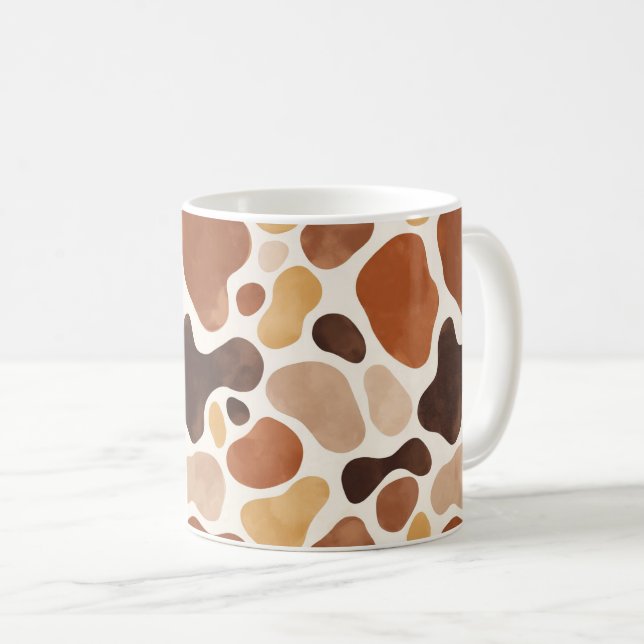 Natural Flow Coffee Mug – Warm Neutral Aesthetic (Front Right)