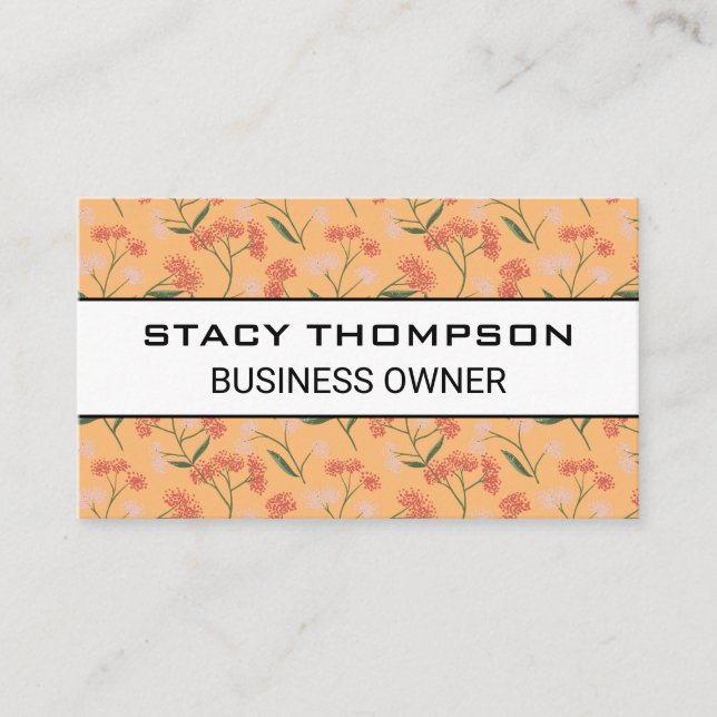Natural Flower Illustrations Business Card (Front)