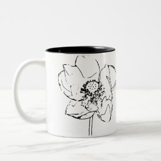 Natural Flower Two-Tone Coffee Mug