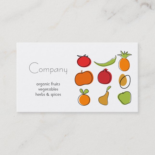 Natural Food Store Business Card (Front)