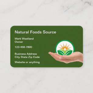 Natural Foods Nature Inspired Business Cards