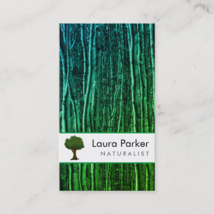 Natural Forest Black Tree Care Landscape Lawn Business Card