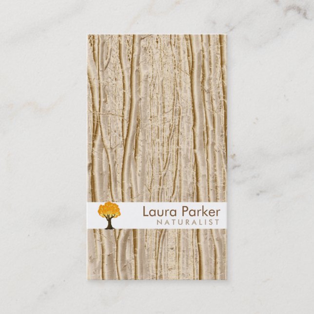 Natural Forest Brown Tree Care Landscape Lawn Business Card (Front)