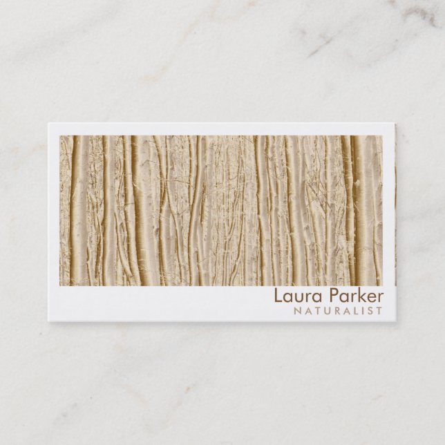Natural Forest Brown Tree Care Landscape Lawn Business Card (Front)