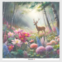 Natural Forest Deer Captured Artistically