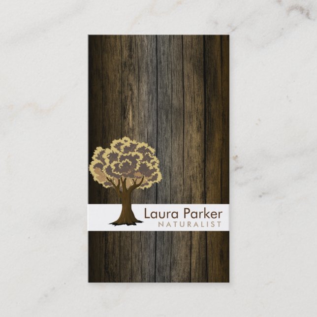 Natural Forest Gold Tree Wood Care Landscape Lawn Business Card (Front)