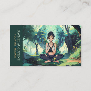 Natural Forest Yoga Fitness Meditation Instructor Business Card