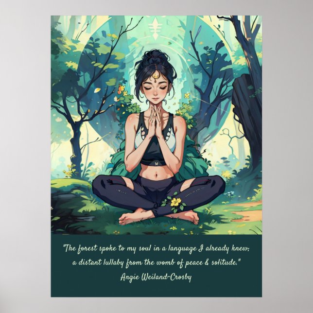 Natural Forest Yoga Meditation Reiki Master Quotes Poster (Front)