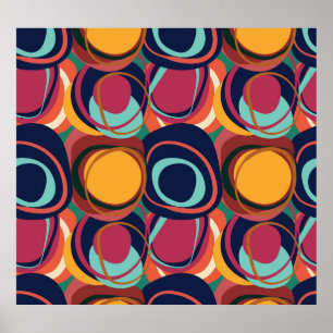 Natural Form Seamless: Abstract Circle Beauty. Poster