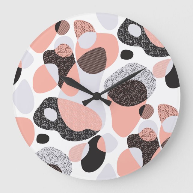 Natural Forms: Geometric Seamless Texture. Large Clock (Front)