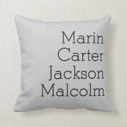 Natural Four Kids Names Personalised Family Cushion