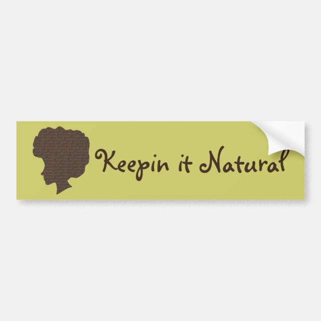 Natural 'Fro Bumper Sticker (Front)