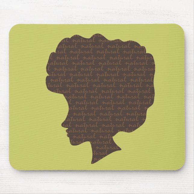 Natural 'Fro Mouse Mat (Front)